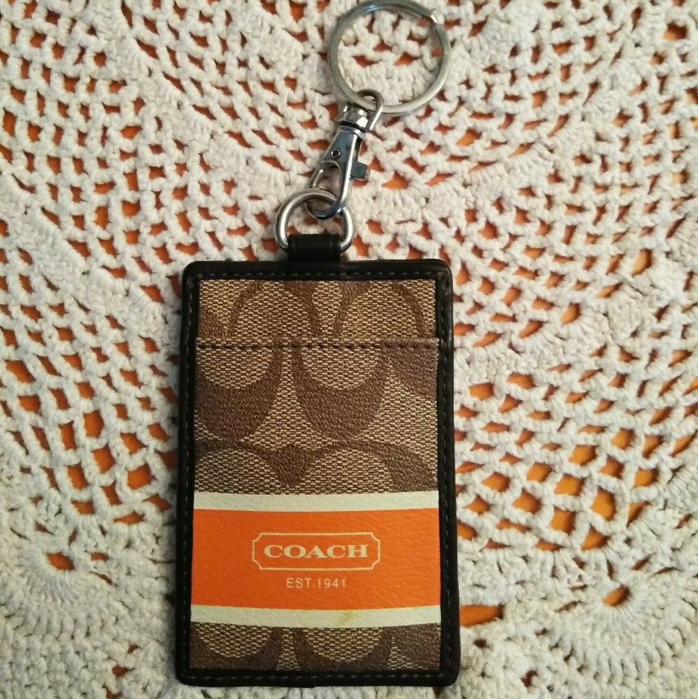 Coach double sided card and ID holder.